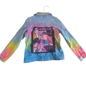 Upcyled Kids KPop Colorful Custom Painted Denim Jacket